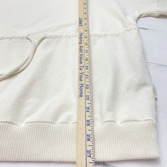 Varley Adelaine Pullover Ivory Sweatshirt Women's Small Oversized Cinched Waist - Picture 8 of 12